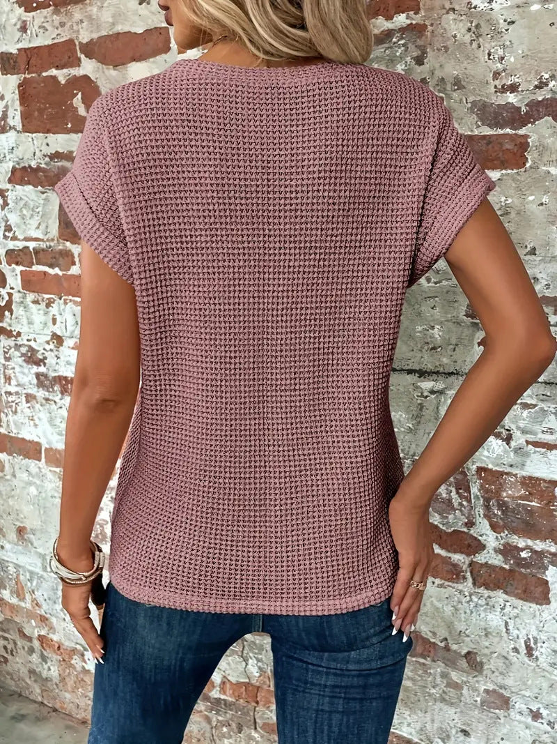 Clarissa™ - Elegant blouse with round collar