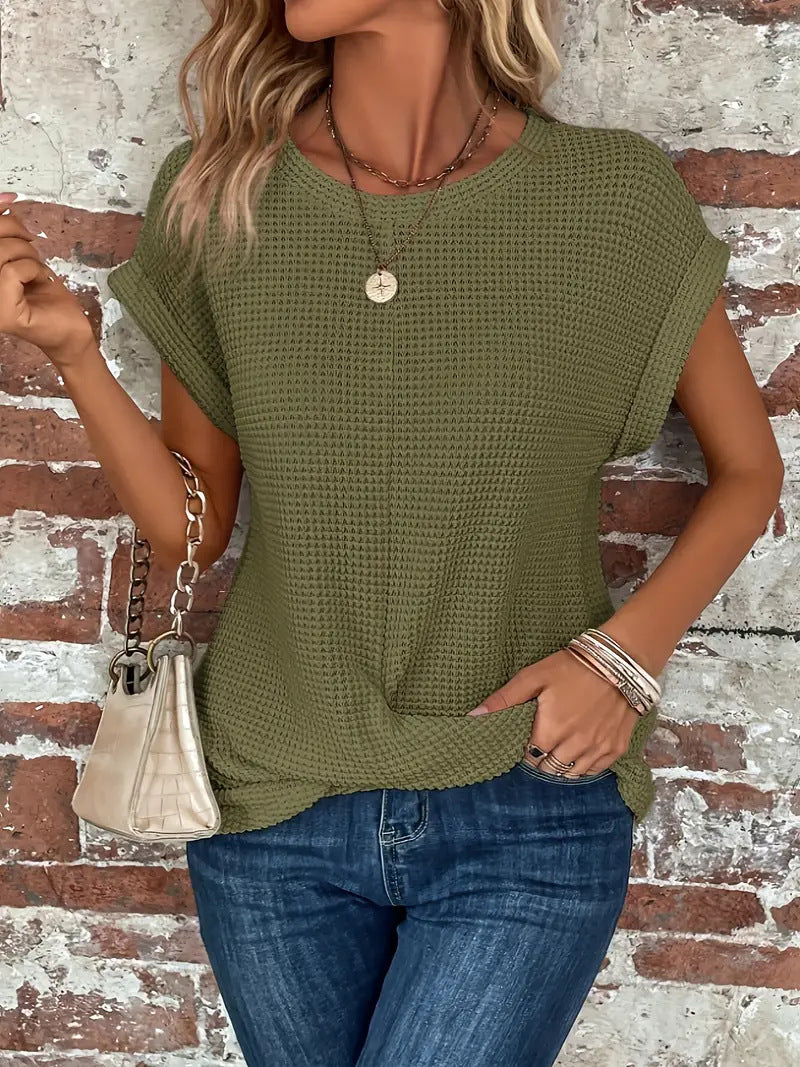 Clarissa™ - Elegant blouse with round collar