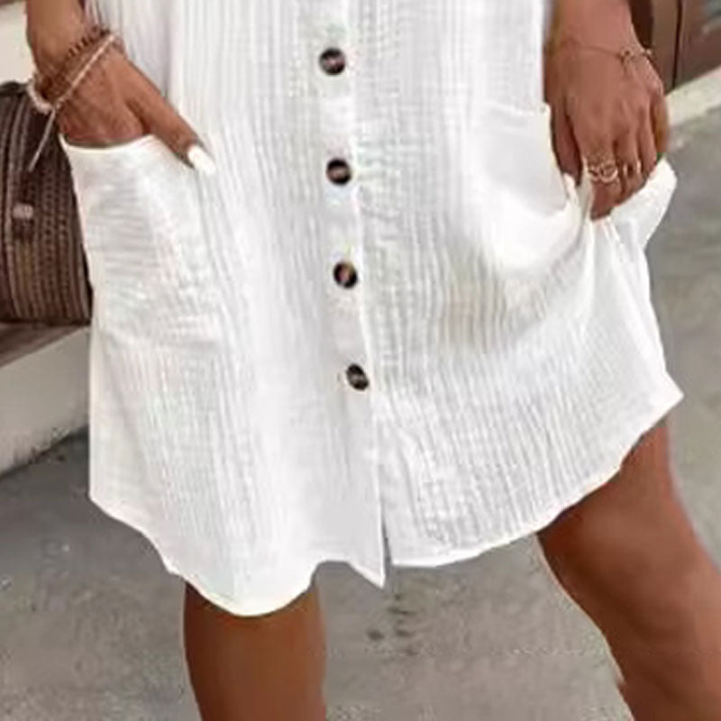 Nerina - Button-down Casual Shirt Dress
