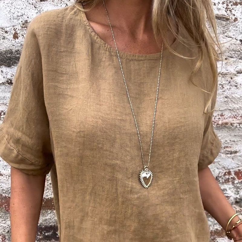 Kira - Cotton and Linen Casual Blouse