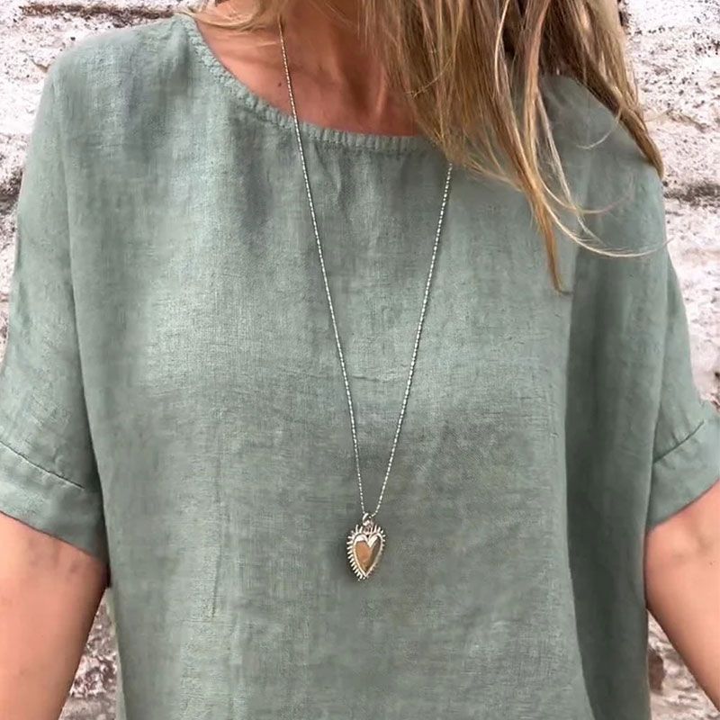 Kira - Cotton and Linen Casual Blouse