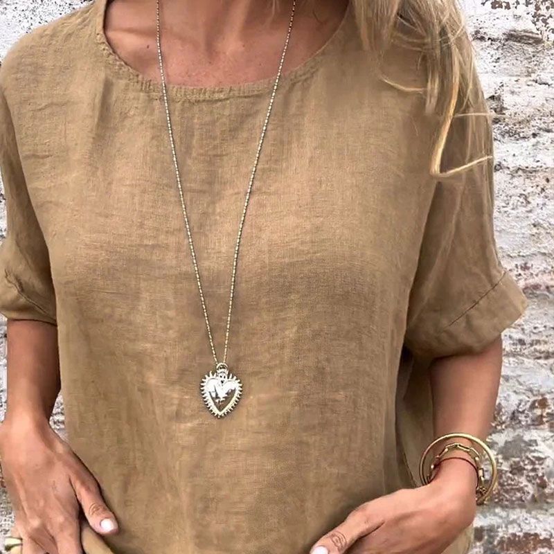 Kira - Cotton and Linen Casual Blouse