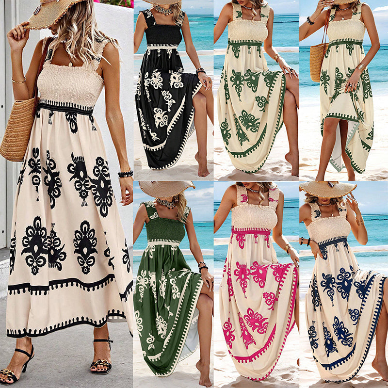 Kaelis - Women's Sleeveless Summer Dresses with Catchy Print