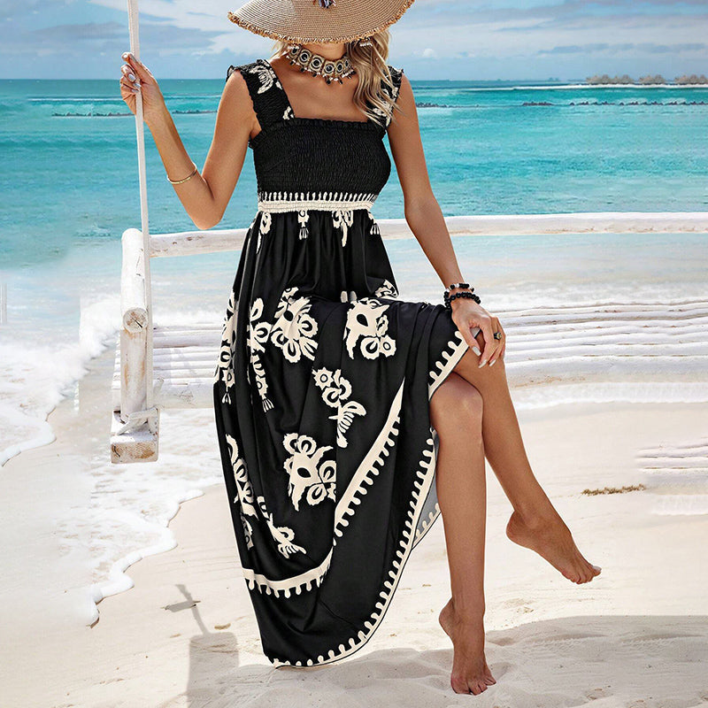 Kaelis - Women's Sleeveless Summer Dresses with Catchy Print