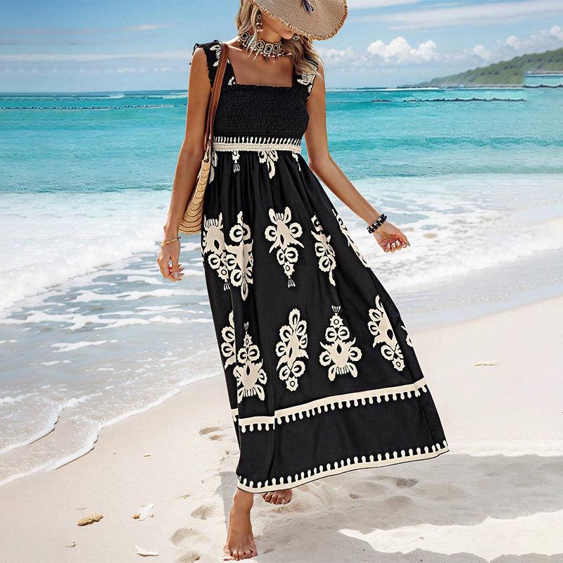 Kaelis - Women's Sleeveless Summer Dresses with Catchy Print