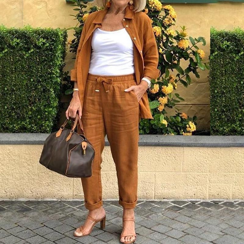 Zélie - Cotton and Linen Shirt and Pants Set