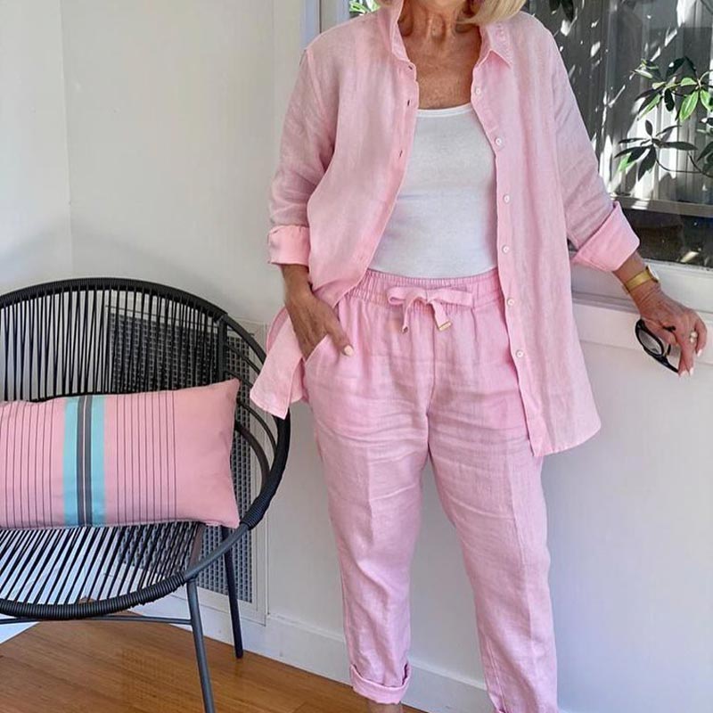 Zélie - Cotton and Linen Shirt and Pants Set