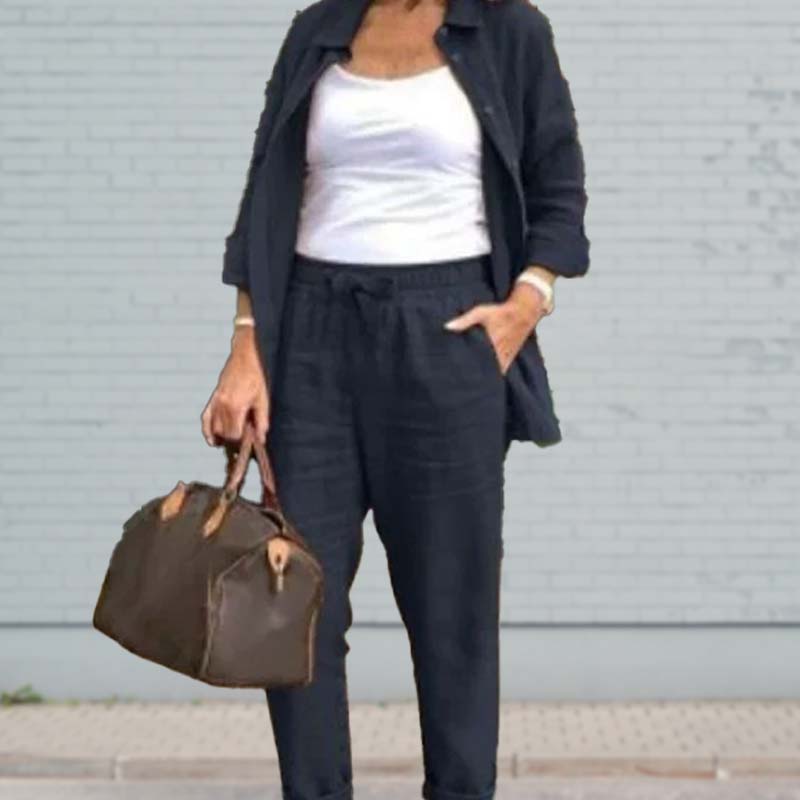 Zélie - Cotton and Linen Shirt and Pants Set