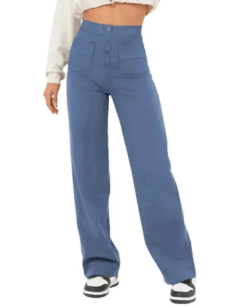 Nara - High elasticity - High-waisted casual pants with straight leg