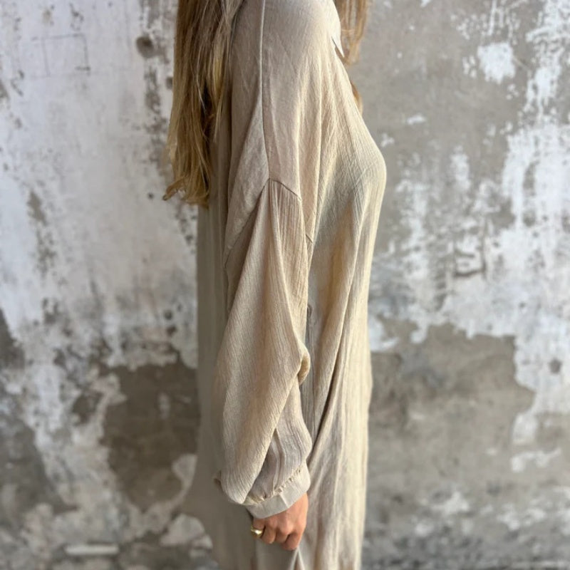 Alora - Women's long-sleeved shirt and shorts set