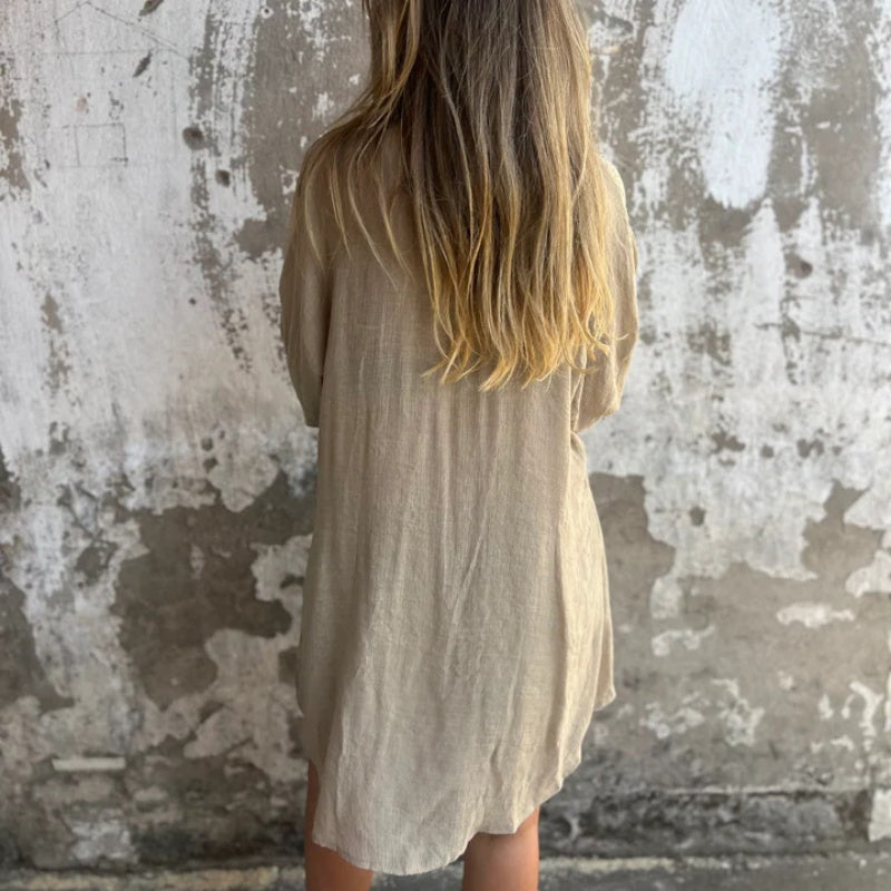 Alora - Women's long-sleeved shirt and shorts set