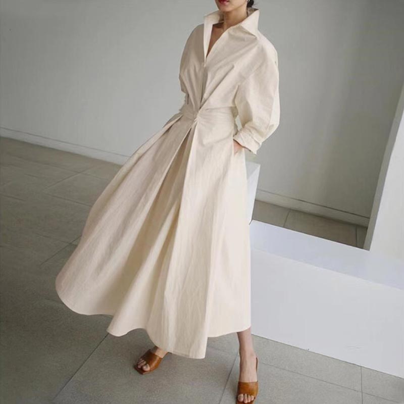 Barbe™ - Long Cotton Linen Maxi Dress