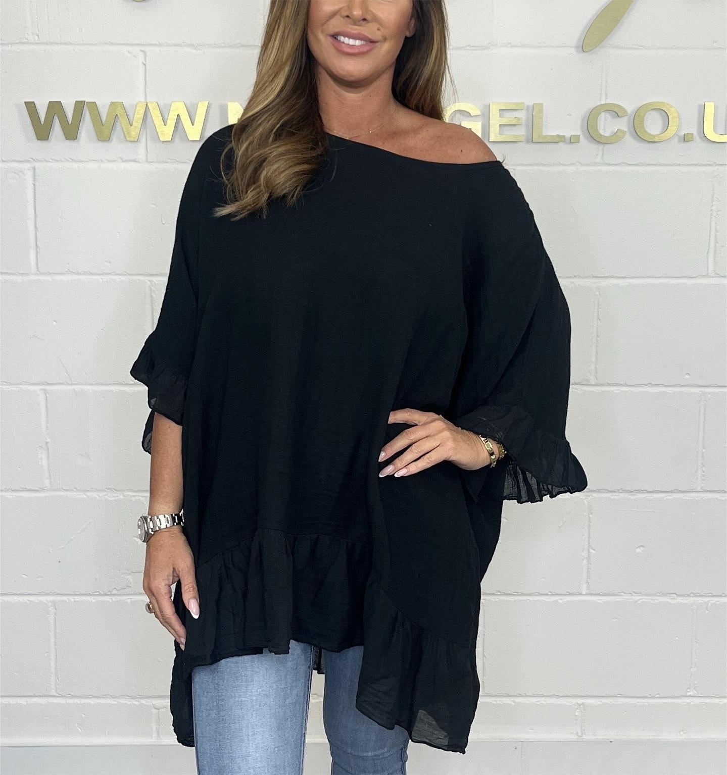 Anelise™ - Blús Pleatáilte Lasmuigh den Ghualainn do Mhná