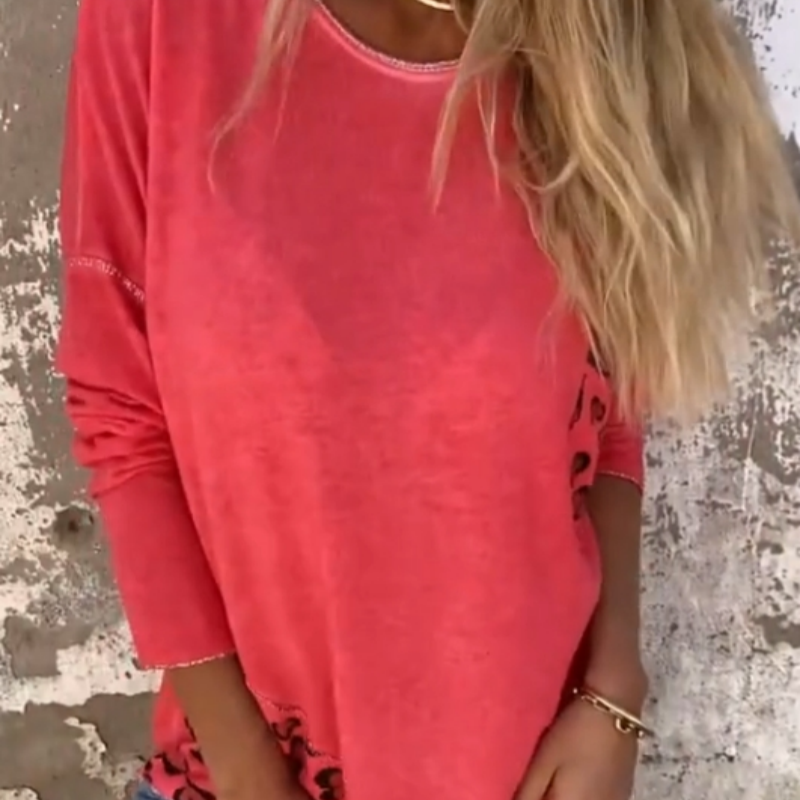 Joyce - Women's Round Neck Long Sleeve Ample Top