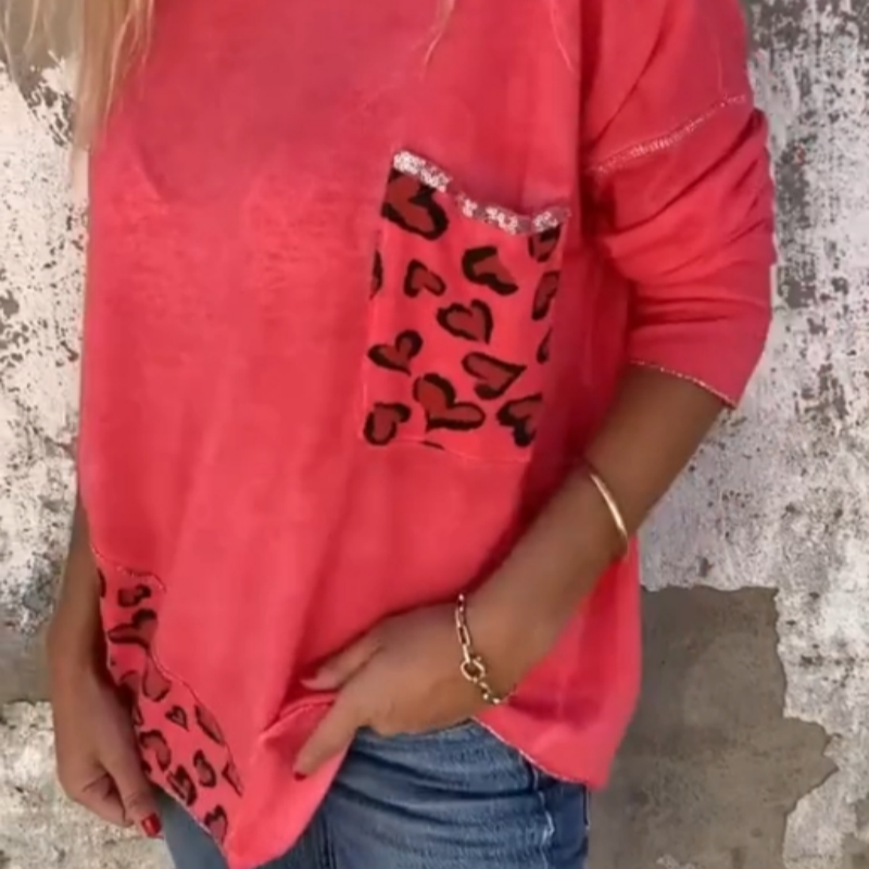 Joyce - Women's Round Neck Long Sleeve Ample Top