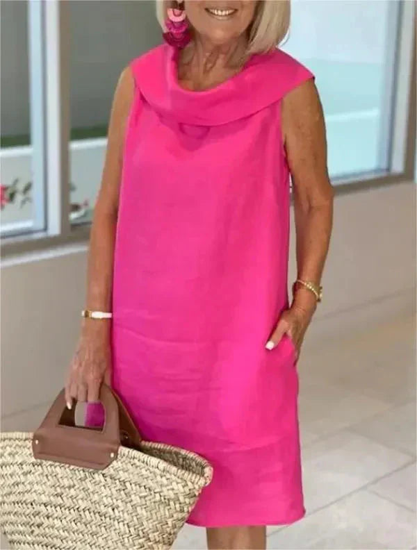 Stella™ - Elegante jurk van katoen en linnen