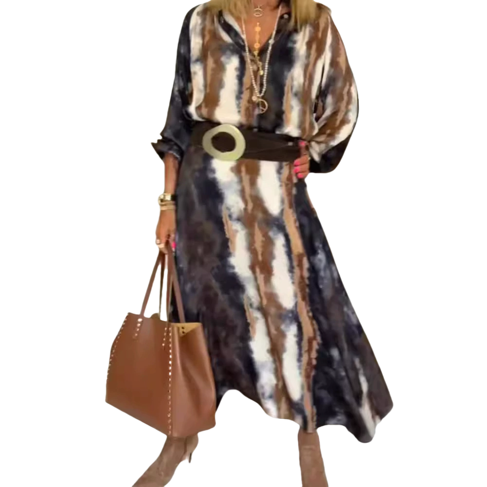 Selma - Elegant Tie & Dye Maxi Dress