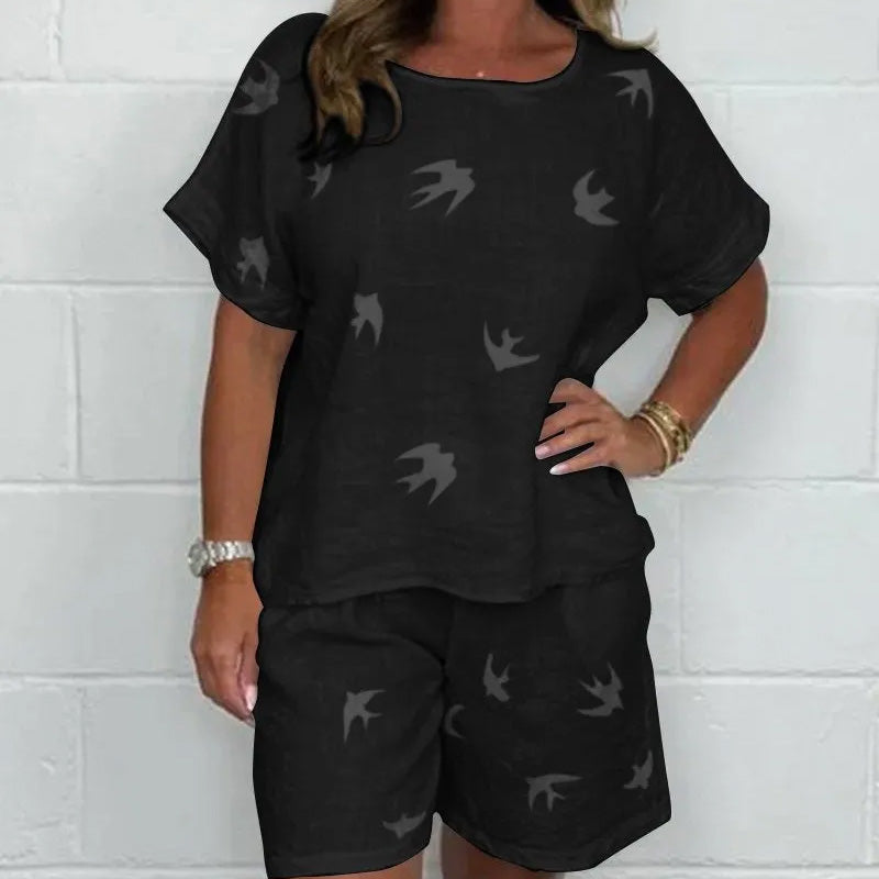 Selena - Cotton and Linen Printed Casual Set