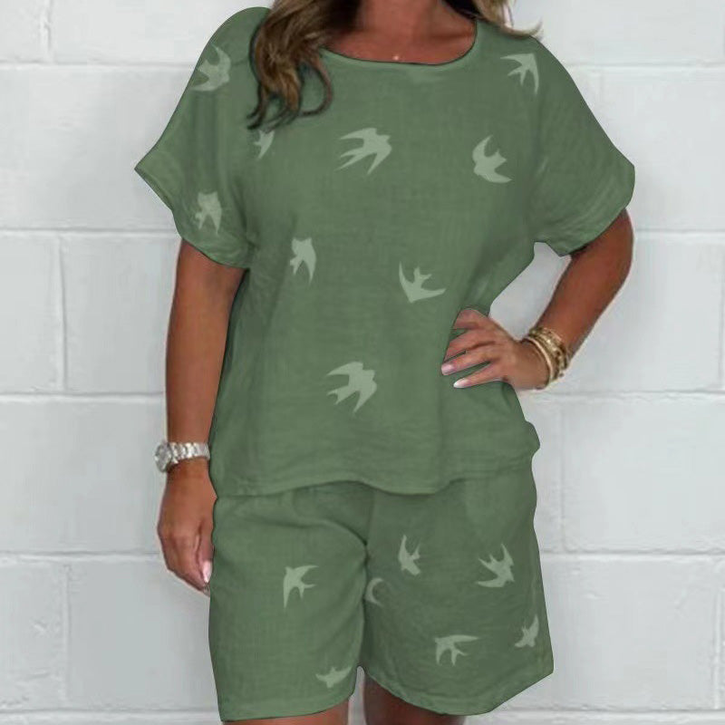 Selena - Cotton and Linen Printed Casual Set
