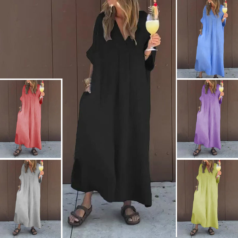 Alessia™ – Casual V-neck flowy dress for women