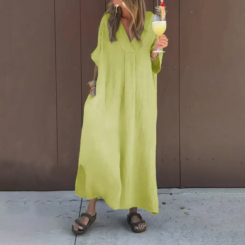 Alessia™ – Casual V-neck flowy dress for women