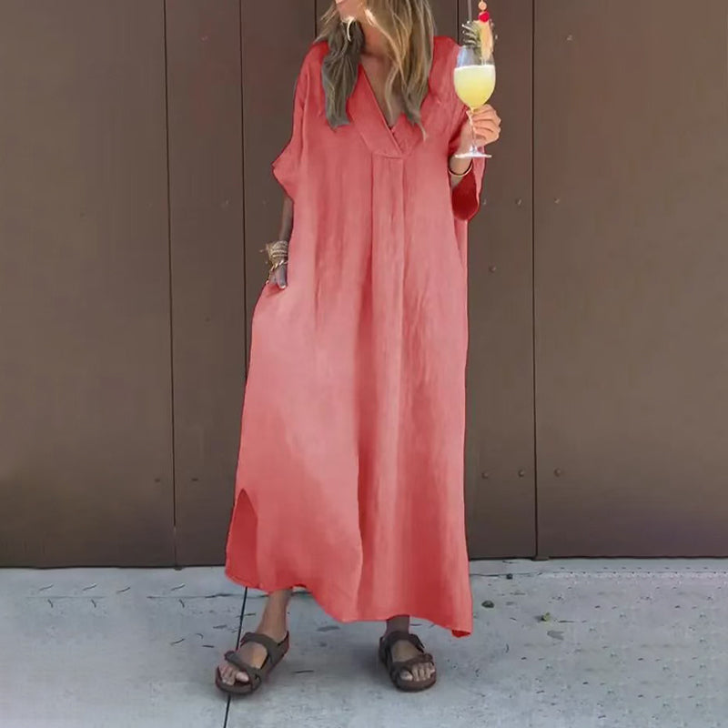 Alessia™ – Casual V-neck flowy dress for women