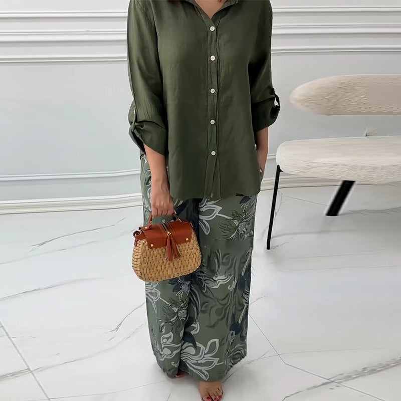 Penelope - Two Piece Cardigan and High Waisted Pant Set