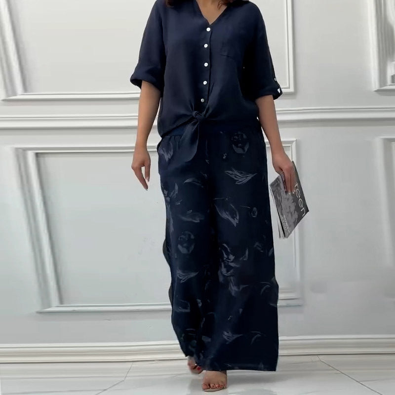 Penelope - Two Piece Cardigan and High Waisted Pant Set