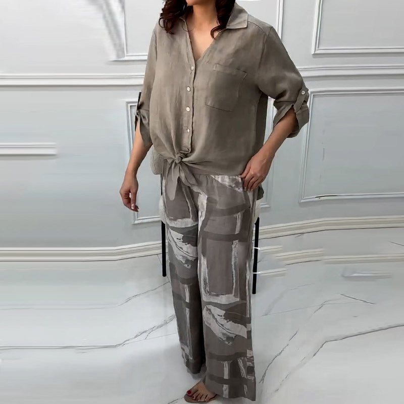 Penelope - Two Piece Cardigan and High Waisted Pant Set