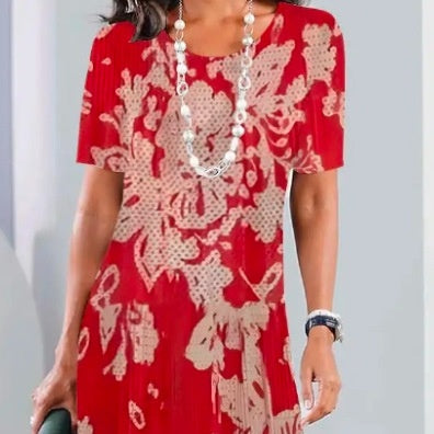 Dalia™ - Women's Pleated Dress with Color Blocks