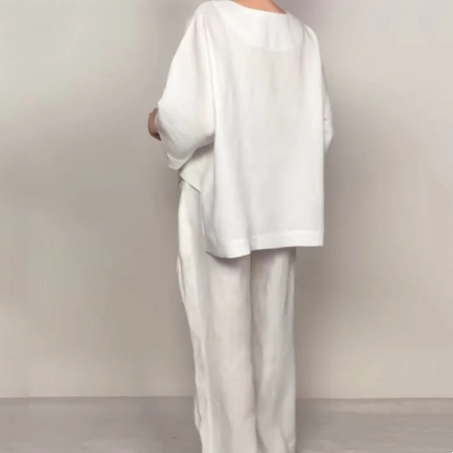 Viviette - Elegant Cotton and Linen Set for Women - 2 Pieces