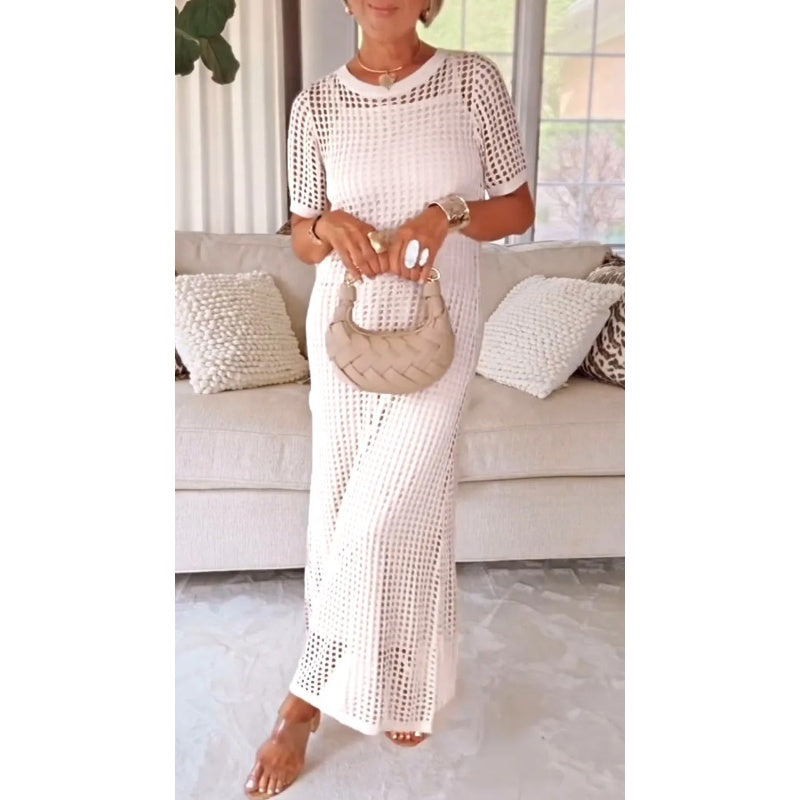 Lysette - Women's casual hollow maxi dress two-piece set.