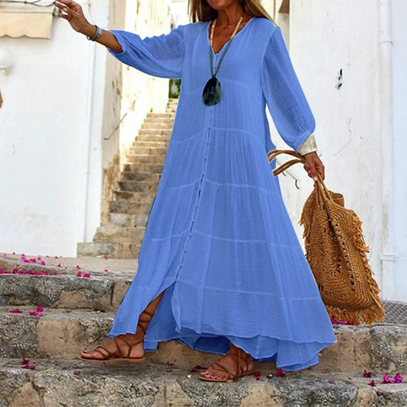 Lunariah - V-neck maxi dress for women