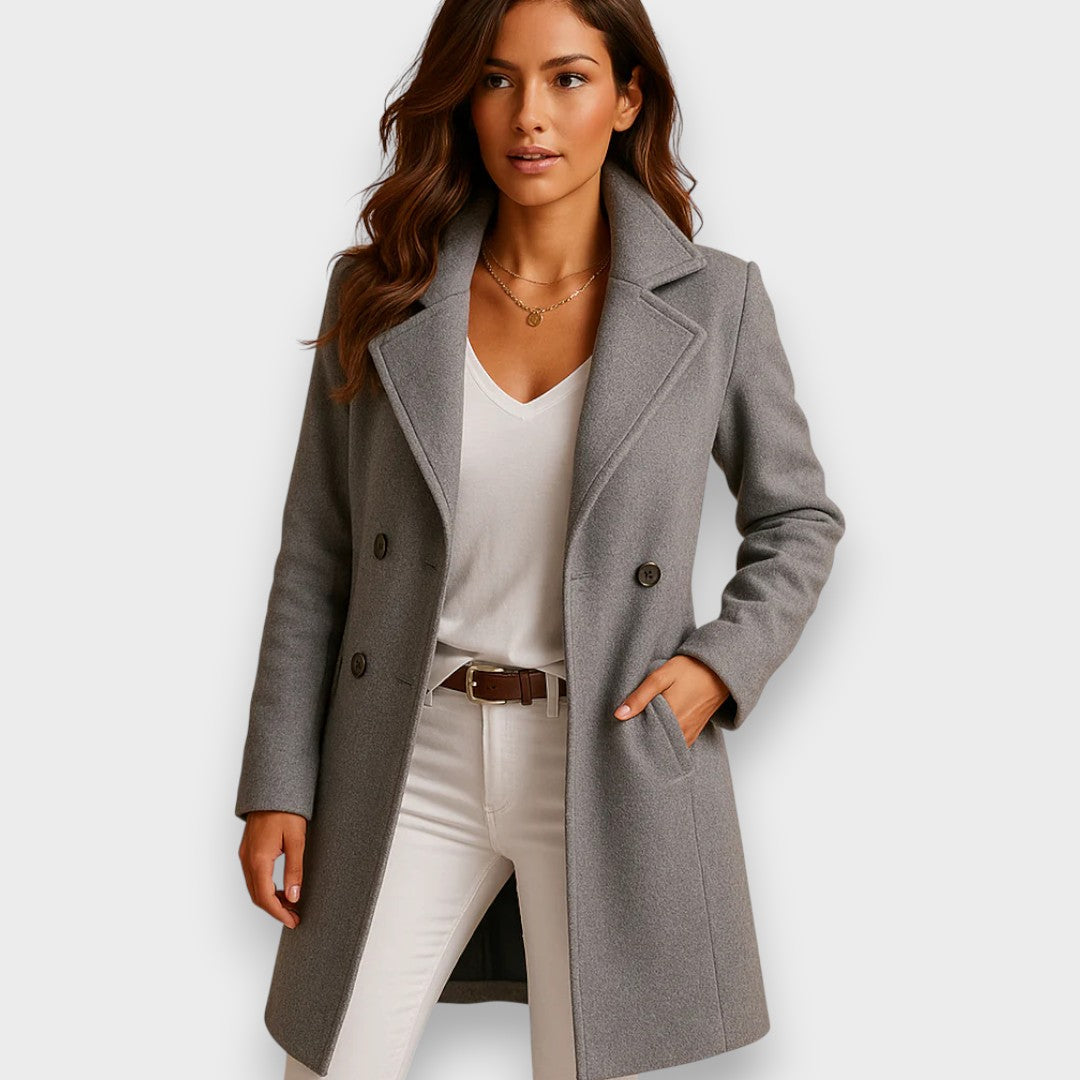 Marissae - Elegant Wool Coat with Structured Cut