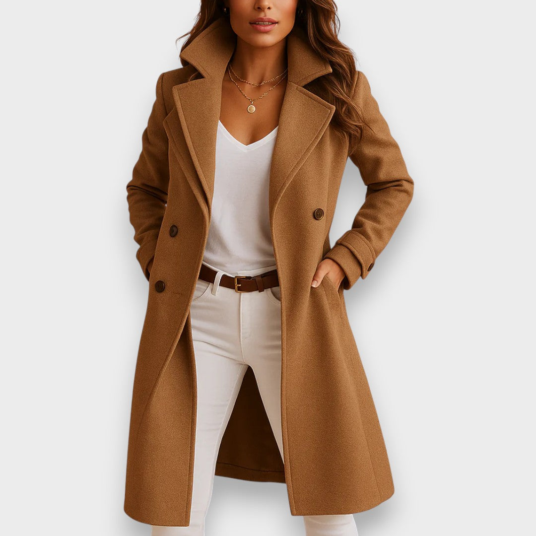 Marissae - Elegant Wool Coat with Structured Cut