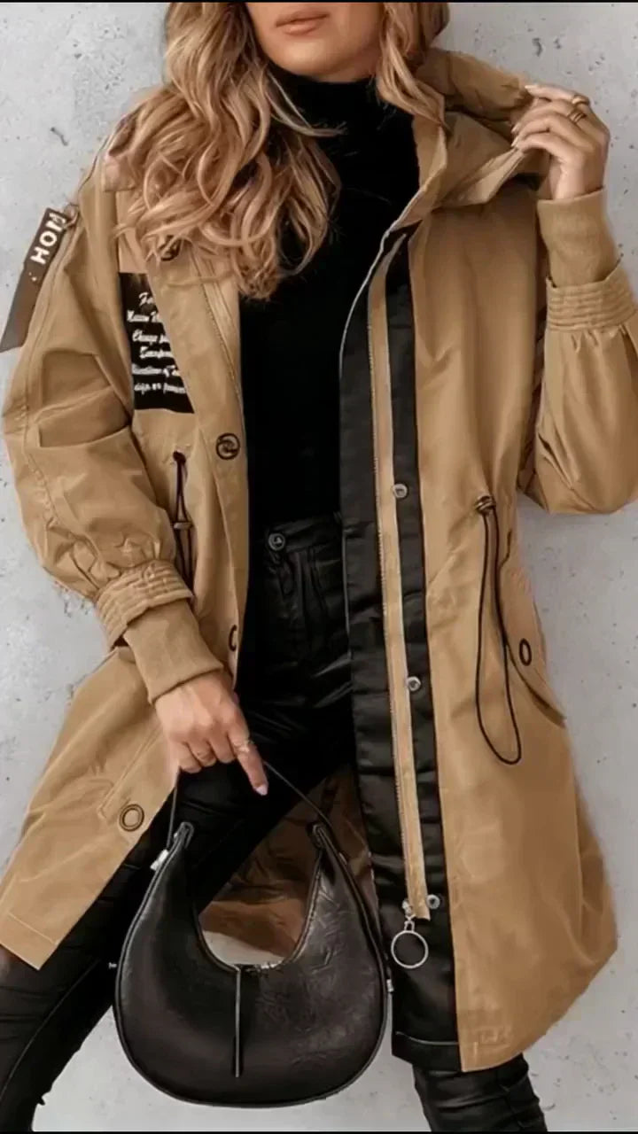 Delviane - Women's Long Sleeve Hooded Jacket