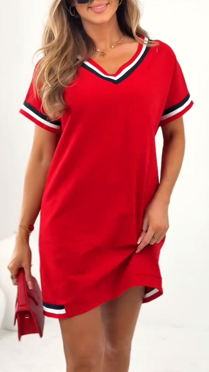 Daelora™ - Contrast Edge Casual Summer Dress