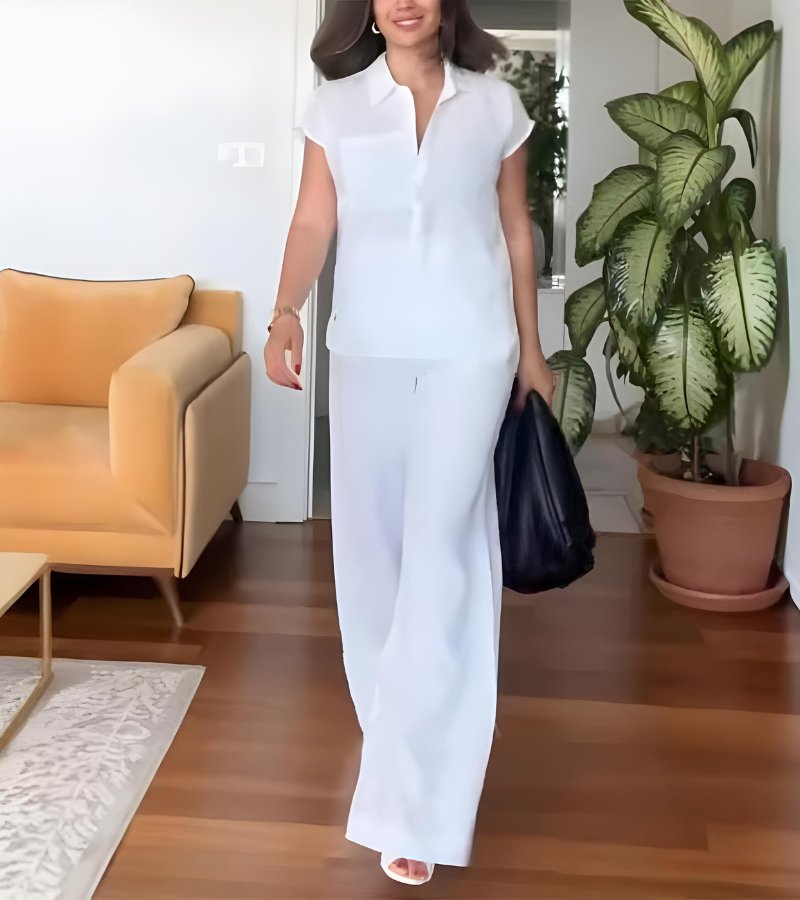 Delina - Two Piece Cotton and Linen Set for a Cool and Elegant Summer