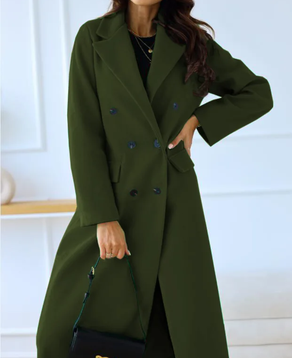 Christabel - Women's Elegant Fitted Long Trenchcoat | Ideal for Autumn/Winter