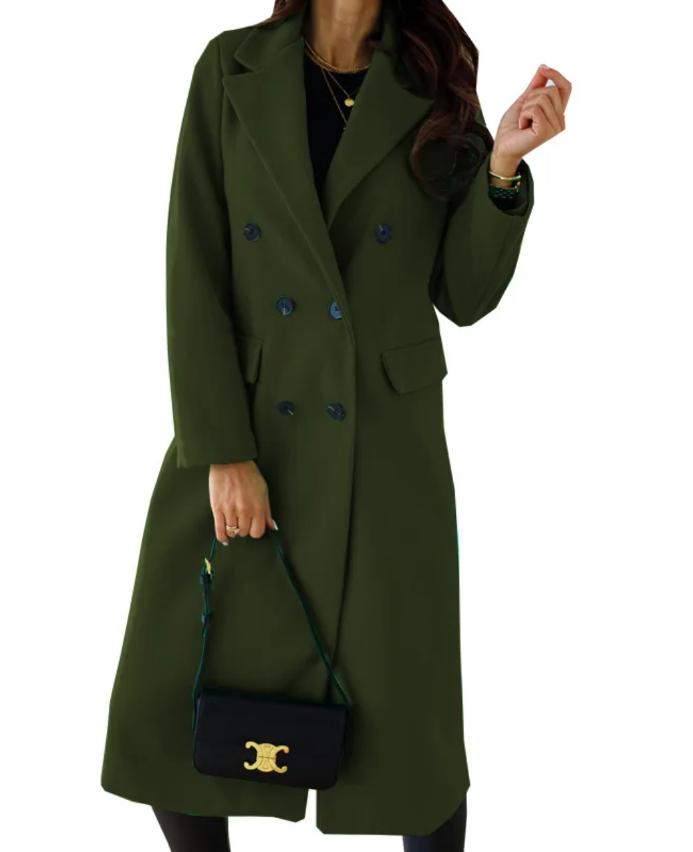 Christabel - Women's Elegant Fitted Long Trenchcoat | Ideal for Autumn/Winter
