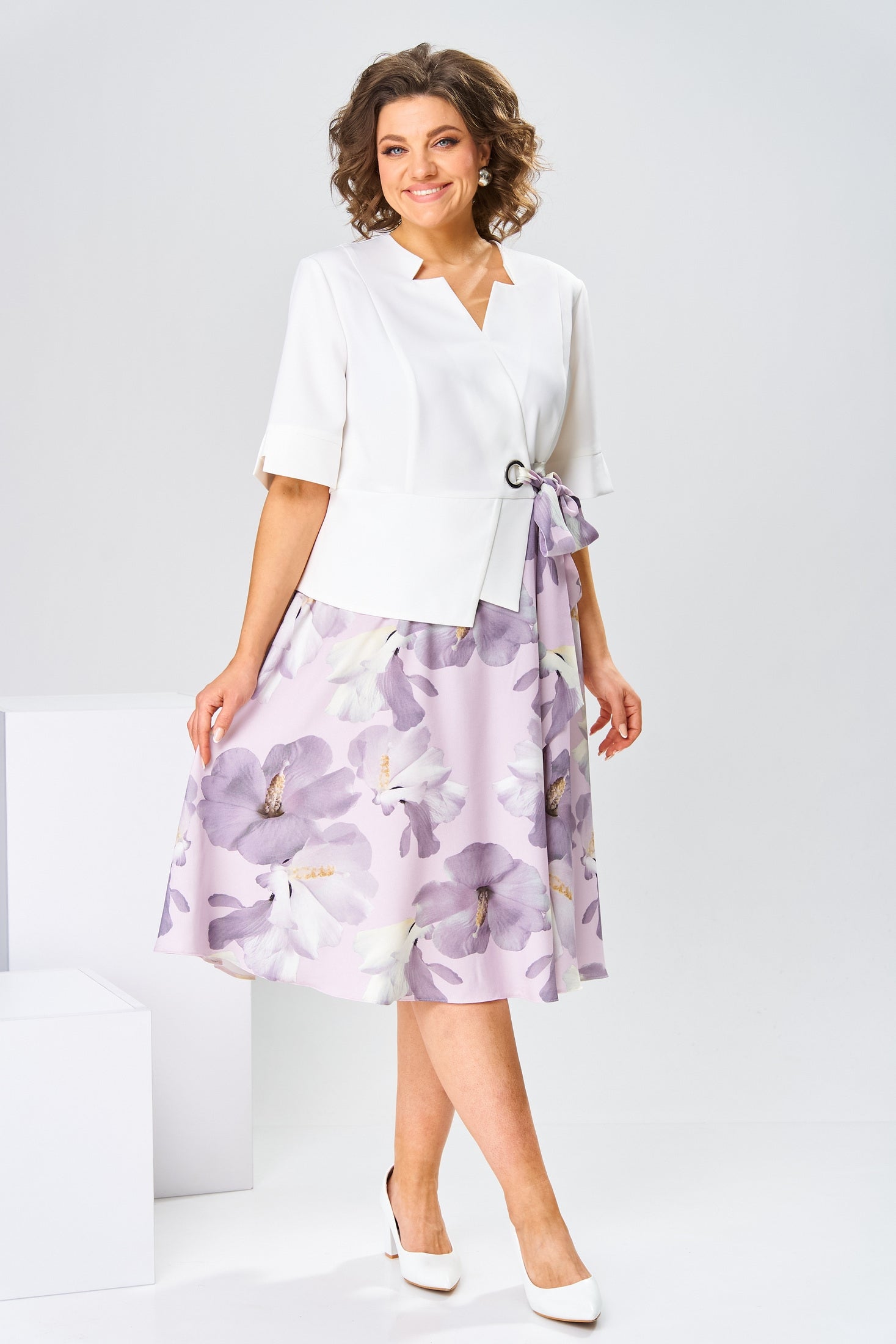 Adelisa™ - High Quality Cotton and Silk Dress for Natural Elegance