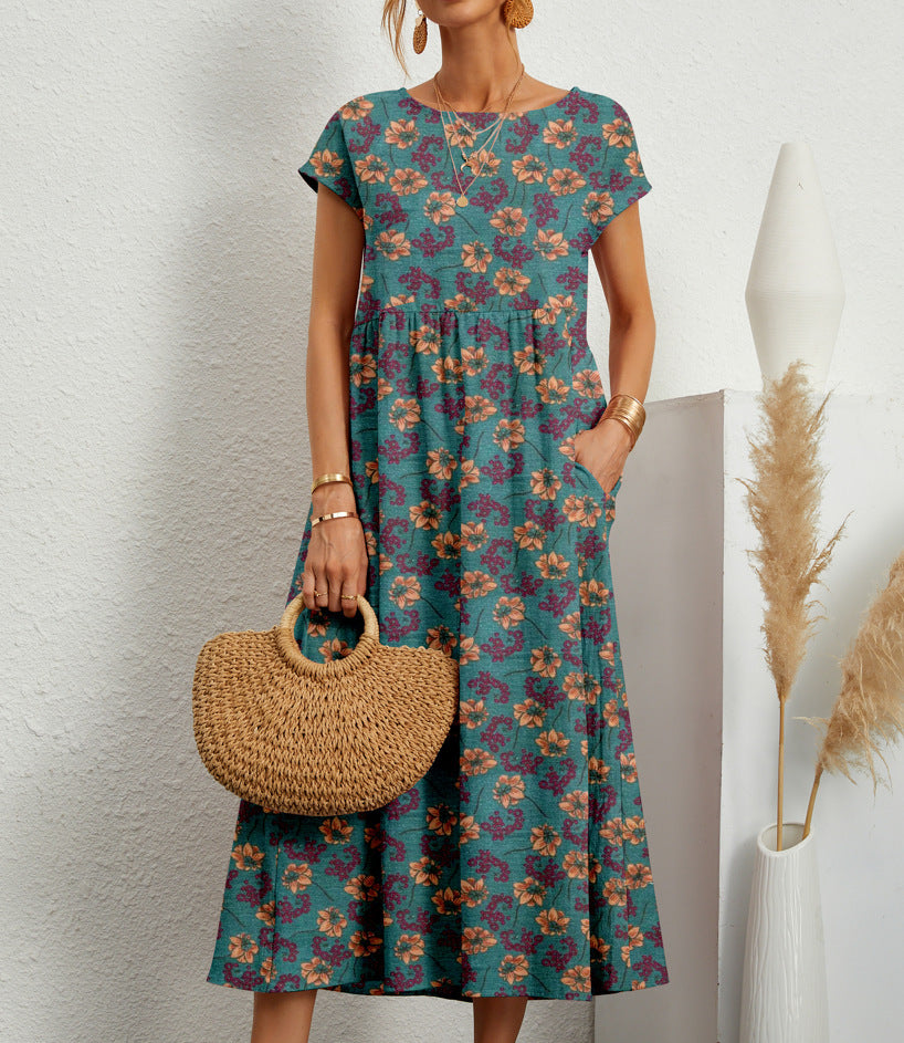 Nona - Elegant Floral Dress with Flattering Design