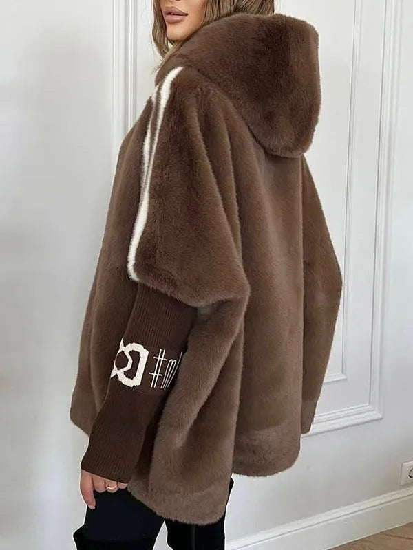 Fioralyn - Women's Hooded Faux Fur Coat