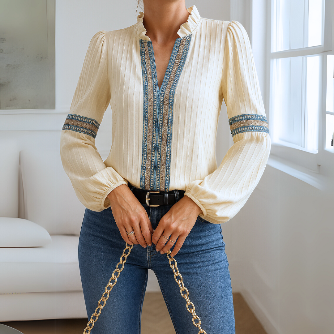Mirabel™ -  Blouse with V-Neck