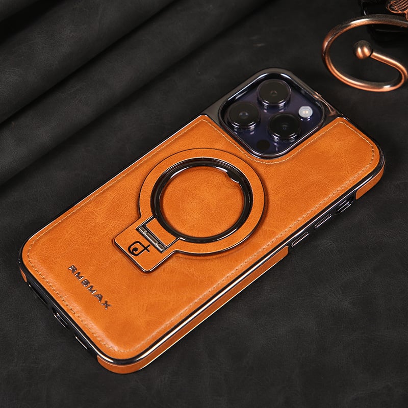 Jalira - Luxurious leather iPhone case with invisible stand