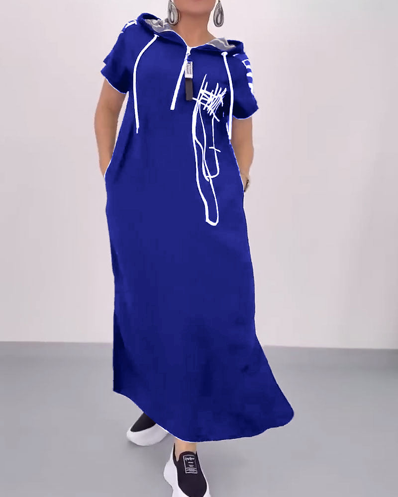 Ilana - Maxi Contrast Zipper Dress