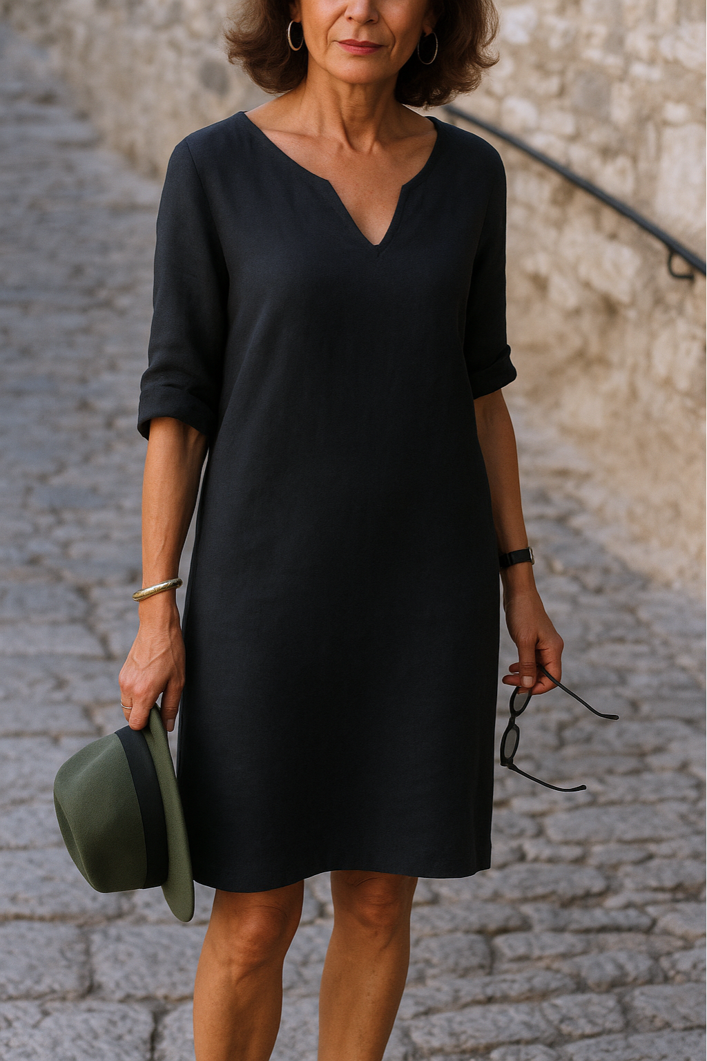 Lunéa - Elegant V-neck dress