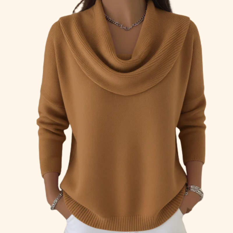 Elarin - Draped Neck Jumper for Women