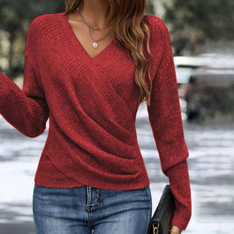 Pavianae - Elegant V-Neck Jumper for Women