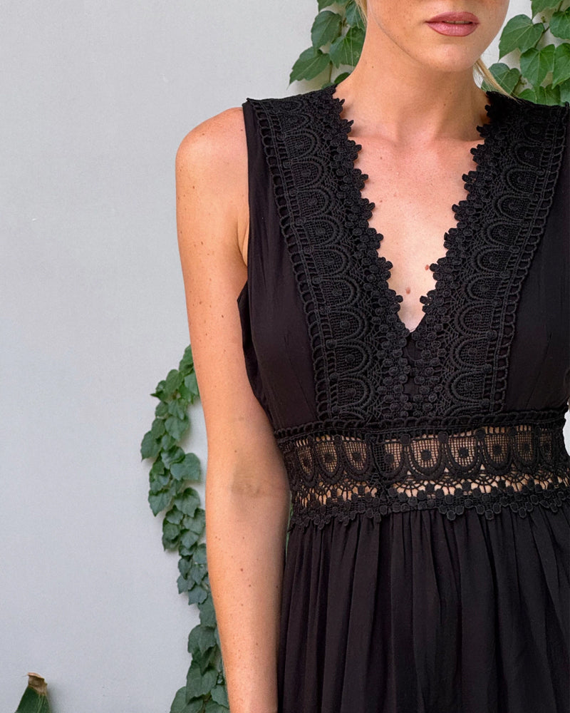 Mirna™ - V-neck lace tank dress